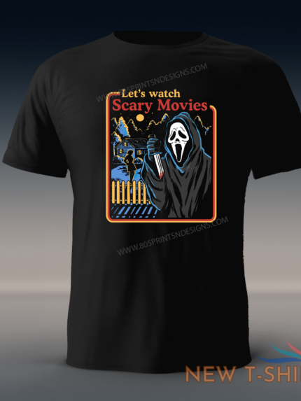halloween retro style let s watch scary movies black t shirt ghostface 0.png