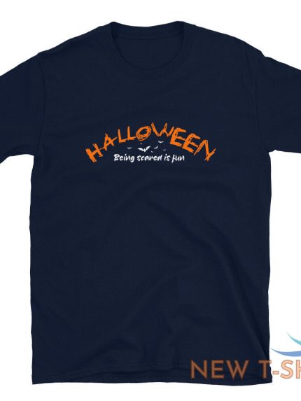 halloween short sleeve unisex t shirt being scared is fun 0.jpg