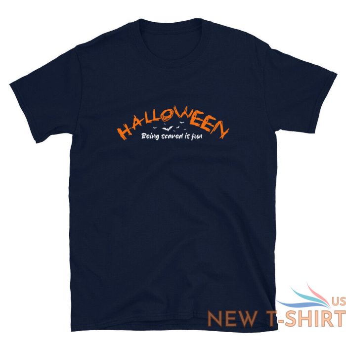 halloween short sleeve unisex t shirt being scared is fun 0.jpg