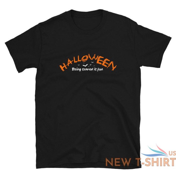halloween short sleeve unisex t shirt being scared is fun 1.jpg