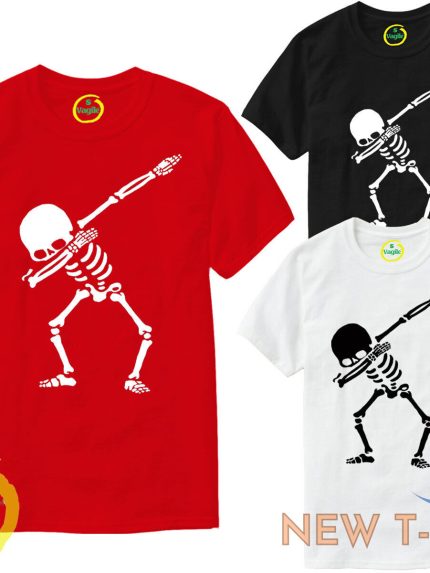 halloween skeleton dab t shirt costume scary gift kids adult horror xmas tee top 0.jpg