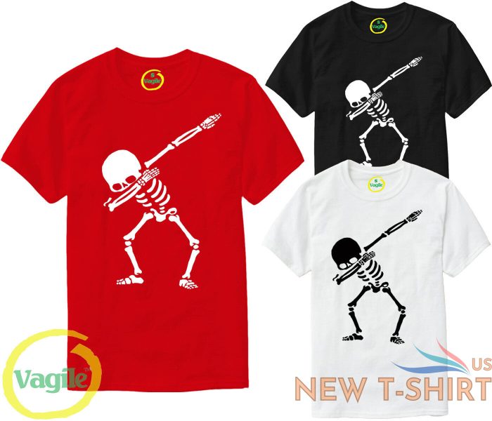 halloween skeleton dab t shirt costume scary gift kids adult horror xmas tee top 0.jpg