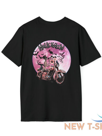 halloween skeleton riding harley davidson sunflower bat witch pink moon t shirt 0.jpg