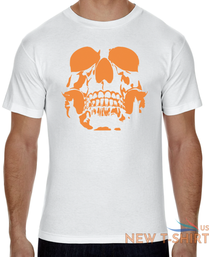 halloween skull t shirt short sleeve graphic tee unisex apparel text logo design 3.png