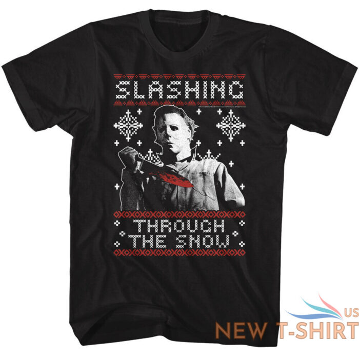 halloween slashing through the snow t shirt black 0.jpg