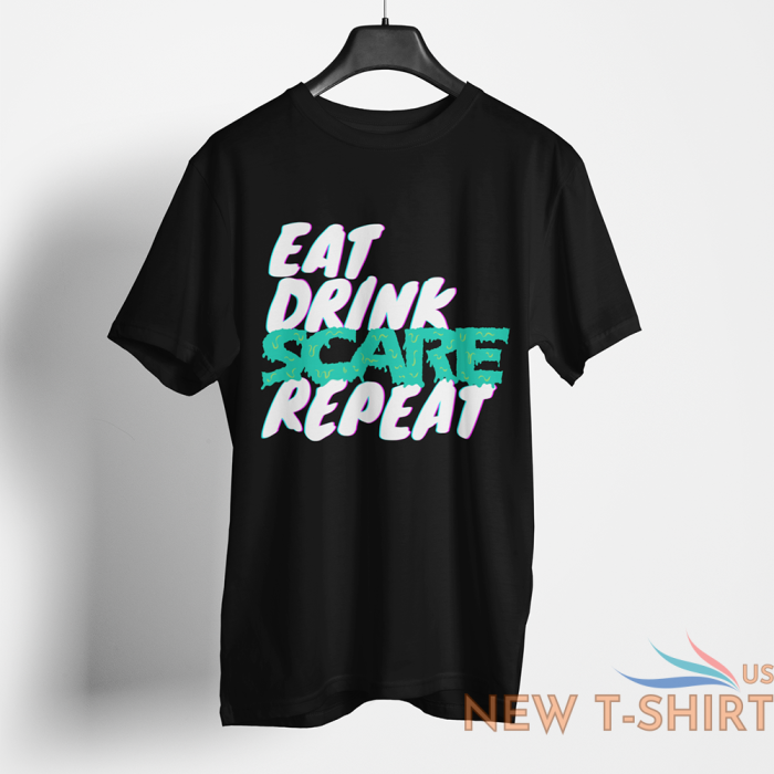 halloween t shirt eat drink scare repeat spooky scary tee mens womens unisex top 2.png