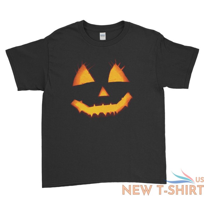 halloween t shirt pumpkin face fancy dress party outfit mens womens kids tee top 1.jpg