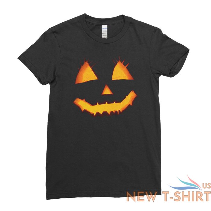 halloween t shirt pumpkin face fancy dress party outfit mens womens kids tee top 4.jpg