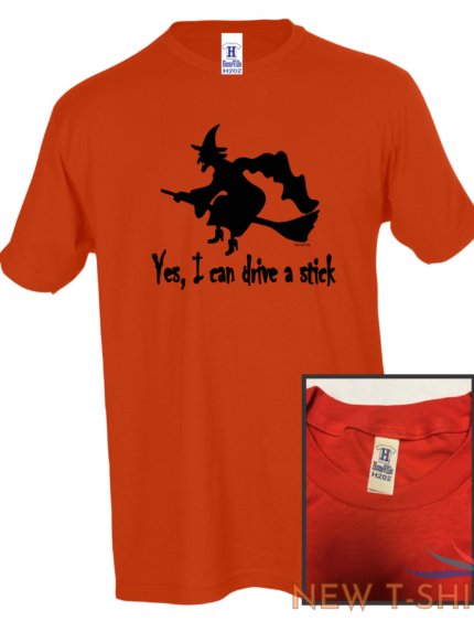 halloween witch yes i can drive a stick honeville orange t shirt 0.png