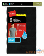 hanes 6 pack pocket tee men s t shirt soft breathable one random color pack 0.png