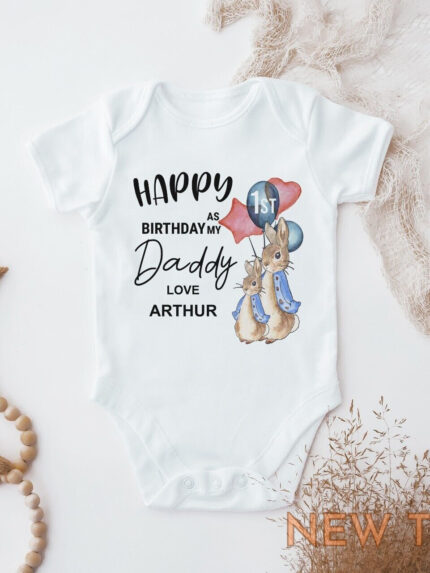 happy 1st birthday as my daddymummy baby vest first birthday dad bodysuit 0.jpg