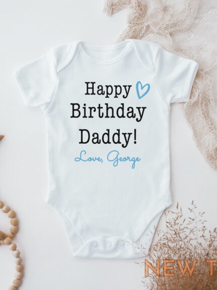 happy first birthday as my daddymummy baby vest 1st birthday dad bodysuit 0.jpg