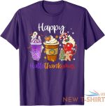 happy hallothanksmas coffee latte halloween thanksgiving unisex t shirt 8.jpg