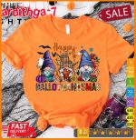 happy hallothanksmas gnomes halloween christmas thanksgiving shirt funny chr 1.jpg