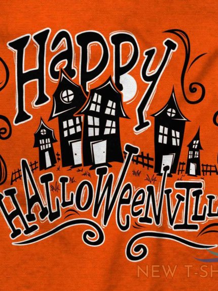 happy halloween spooky trick or treat haunted womens short sleeve crewneck tee 1.jpg