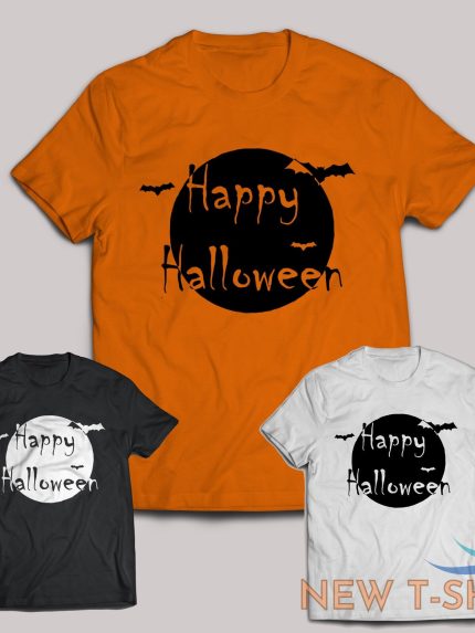 happy halloween t shirt costume pumpkin ghost bat fancy dress men women kids top 0.jpg