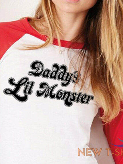 harley quinn cosplay shirt daddy s lil monster suicide squad 3 4 sleeve t 0.jpg