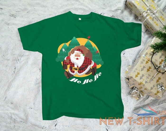 ho ho ho santa claus christmas t shirt buffalo plaid print funny xmas gift tees 0.jpg