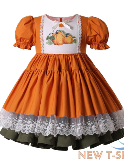 holiday thanksgiving dress with pumpkin print for toddler girl 2 3 4 5 6 8 10 12 0.jpg