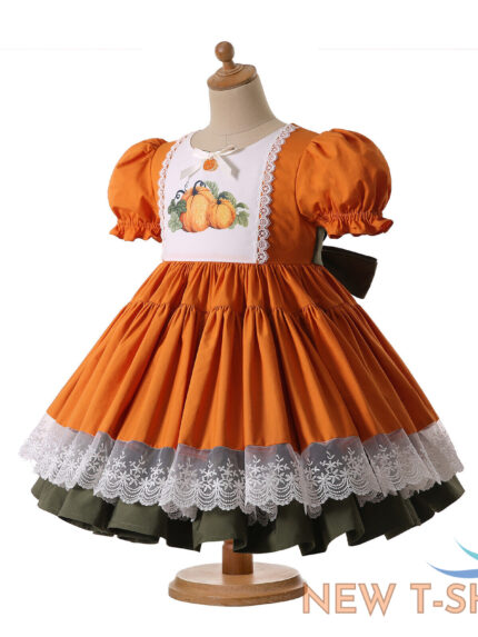 holiday thanksgiving dress with pumpkin print for toddler girl 2 3 4 5 6 8 10 12 1.jpg