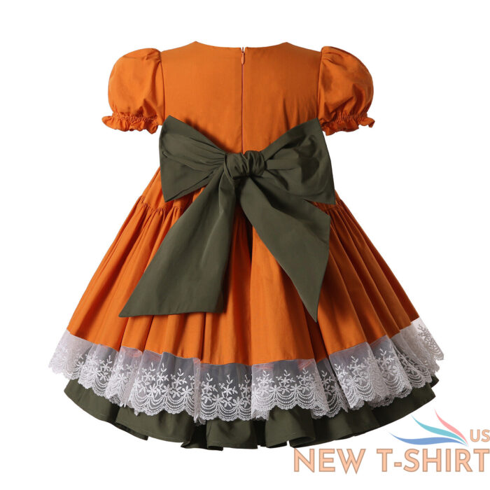 holiday thanksgiving dress with pumpkin print for toddler girl 2 3 4 5 6 8 10 12 2.jpg