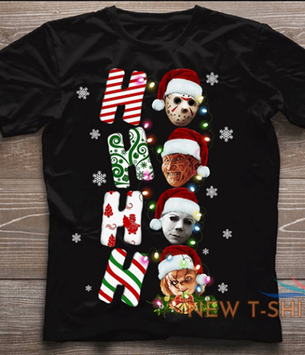 horror movie characters ho ho ho christmas t shirt s 5xl 0.png
