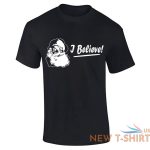 i believe printed t shirt xmas top mens boys christmas short sleeve cotton tee 3.jpg