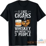 i like cigars whiskey and maybe 3 people cigar lounge funny gift t shirt 0.jpg