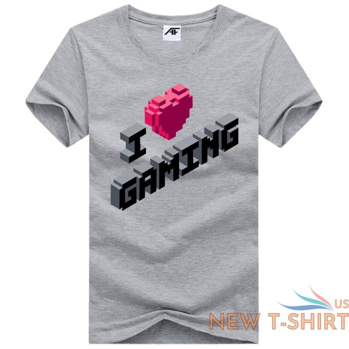 i love gaming print t shirt womens girls crew neck 100 cotton gamer top tees 2.jpg