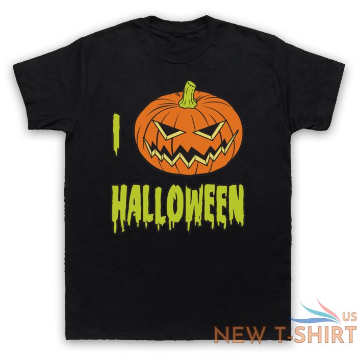 i love halloween pumpkin cool cute horror celebration mens womens t shirt 0.jpg