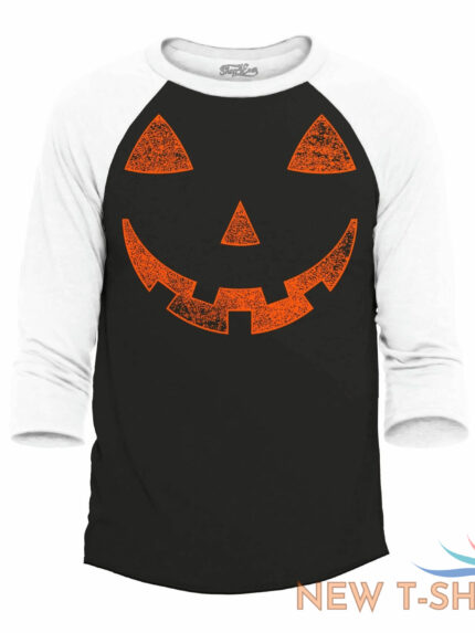 jack o lantern pumpkin raglan baseball funny halloween costume shirts 0.jpg
