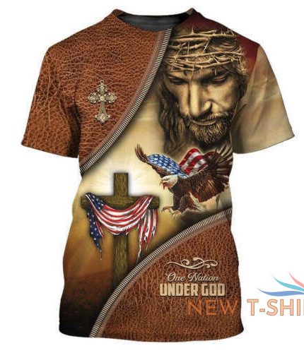 jesus eagle american patriotic one nation under god t shirt mother day gift 0.jpg