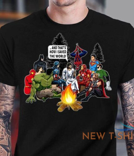 jesus talking to superheroes and that s how i saved the world t shirt us size 0.jpg