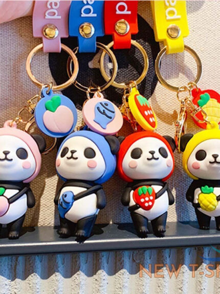 jewelry birthday gifts panda keychain bag pendant bag ornament couple keyring 0.jpg