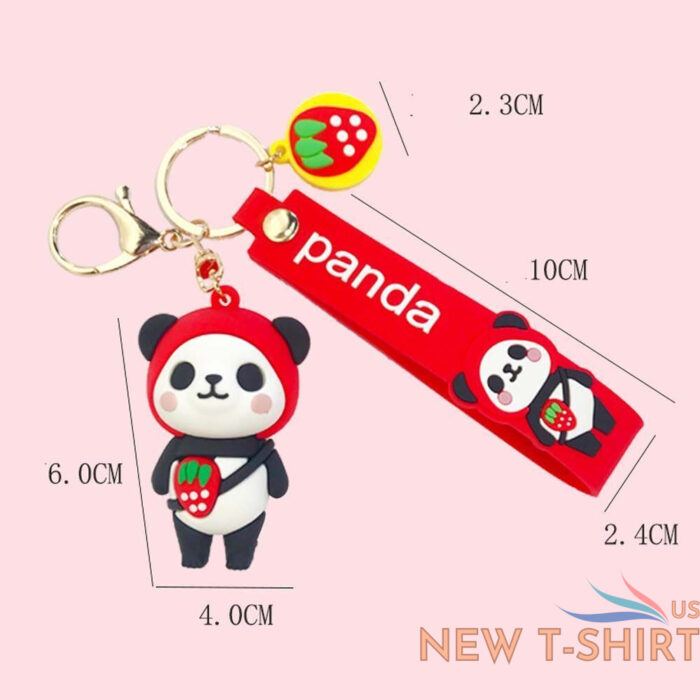 jewelry birthday gifts panda keychain bag pendant bag ornament couple keyring 1.jpg