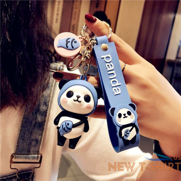 jewelry birthday gifts panda keychain bag pendant bag ornament couple keyring 2.jpg