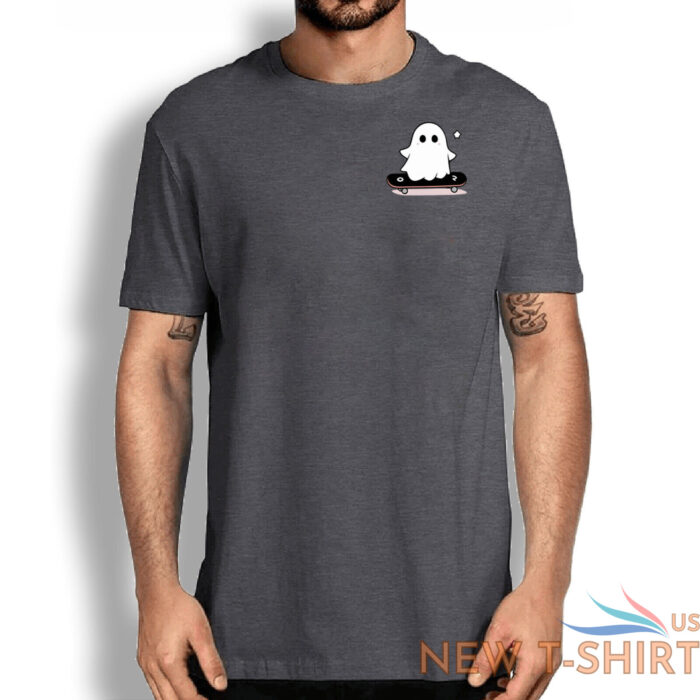 kawaii ghost skateboarding t shirt lazy funny halloween shirt 5.jpg
