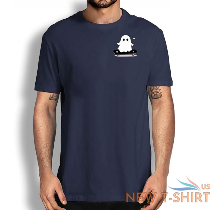kawaii ghost skateboarding t shirt lazy funny halloween shirt 7.jpg