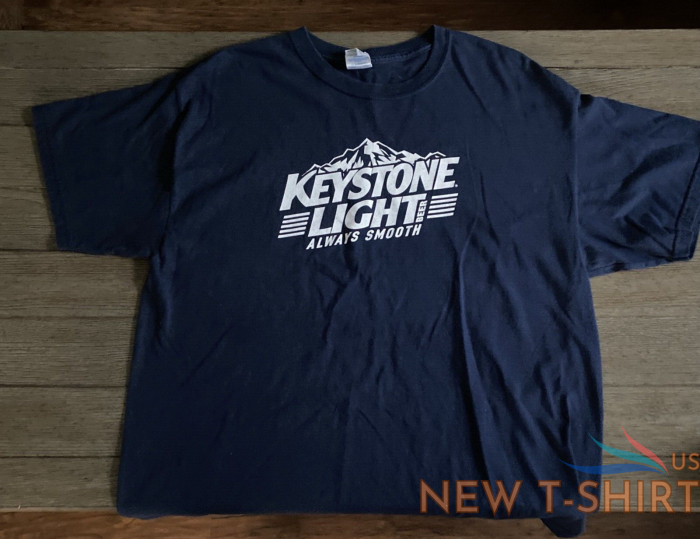 keystone light smooth beer blue short sleeve t shirt 22 chest 24 length 0.png