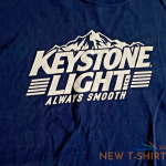 keystone light smooth beer blue short sleeve t shirt 22 chest 24 length 1.png