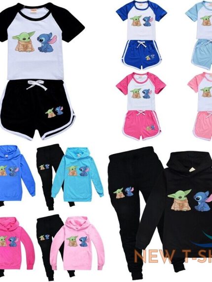 kids lilo stitch yoda baby 2pcs loungewear sportwear tracksuit outfits xmas gift 0.jpg