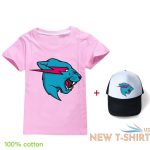 kids mr beast lightning cat t shirt baseball cap suits cotton short sleeve tops 9.jpg