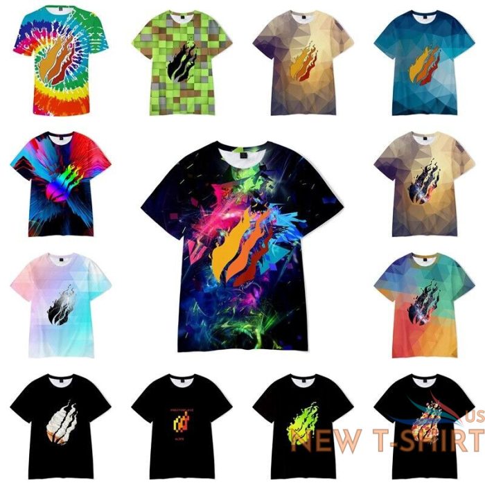 kids prestonplayz 3d flame print casual short sleeve t shirt youtube tshirt tops 0.jpg