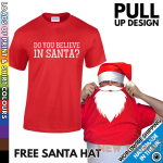 kids pull up santa christmas tshirt hat xmas funny t shirt boys girls new 0.png