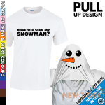 kids pull up snowman christmas tshirt xmas funny t shirt boys girls new tee 0.png