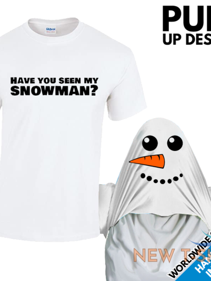 kids pull up snowman christmas tshirt xmas funny t shirt boys girls new tee 0.png
