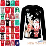 kids santa face print rudolph reindeer christmas sweatshirt retro funny t shirt 0.jpg