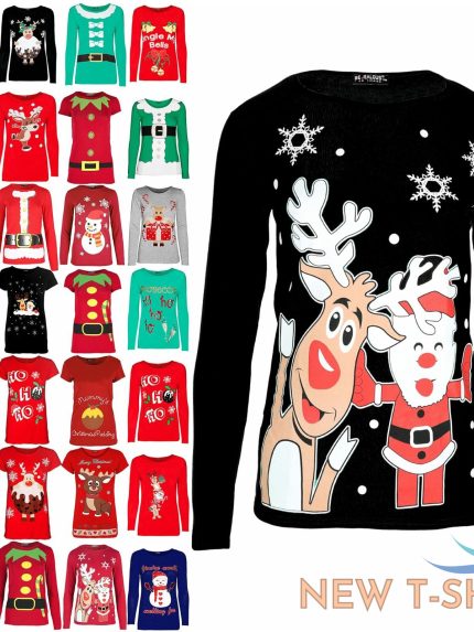 kids santa face print rudolph reindeer christmas sweatshirt retro funny t shirt 0.jpg