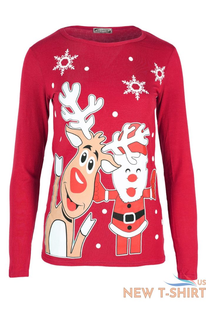 kids santa face print rudolph reindeer christmas sweatshirt retro funny t shirt 2.jpg