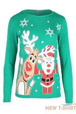 kids santa face print rudolph reindeer christmas sweatshirt retro funny t shirt 3.jpg